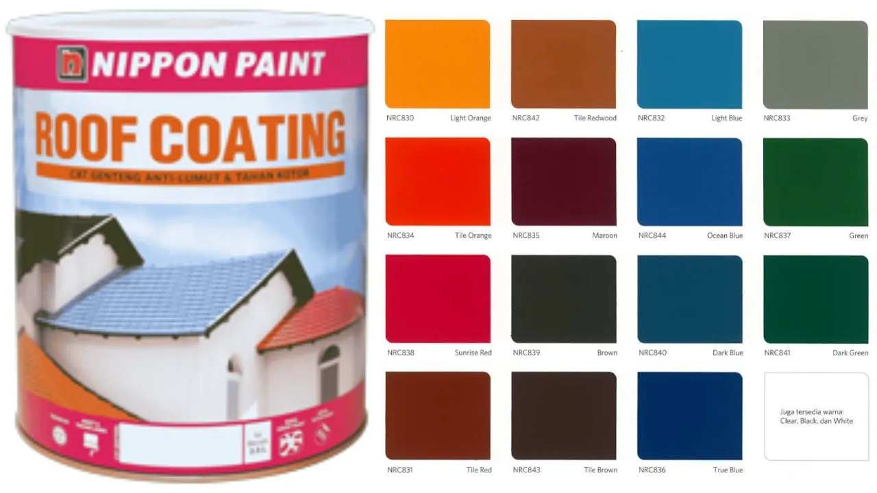 Warna Cat Atap Nippon Paint Roof Coating Sb