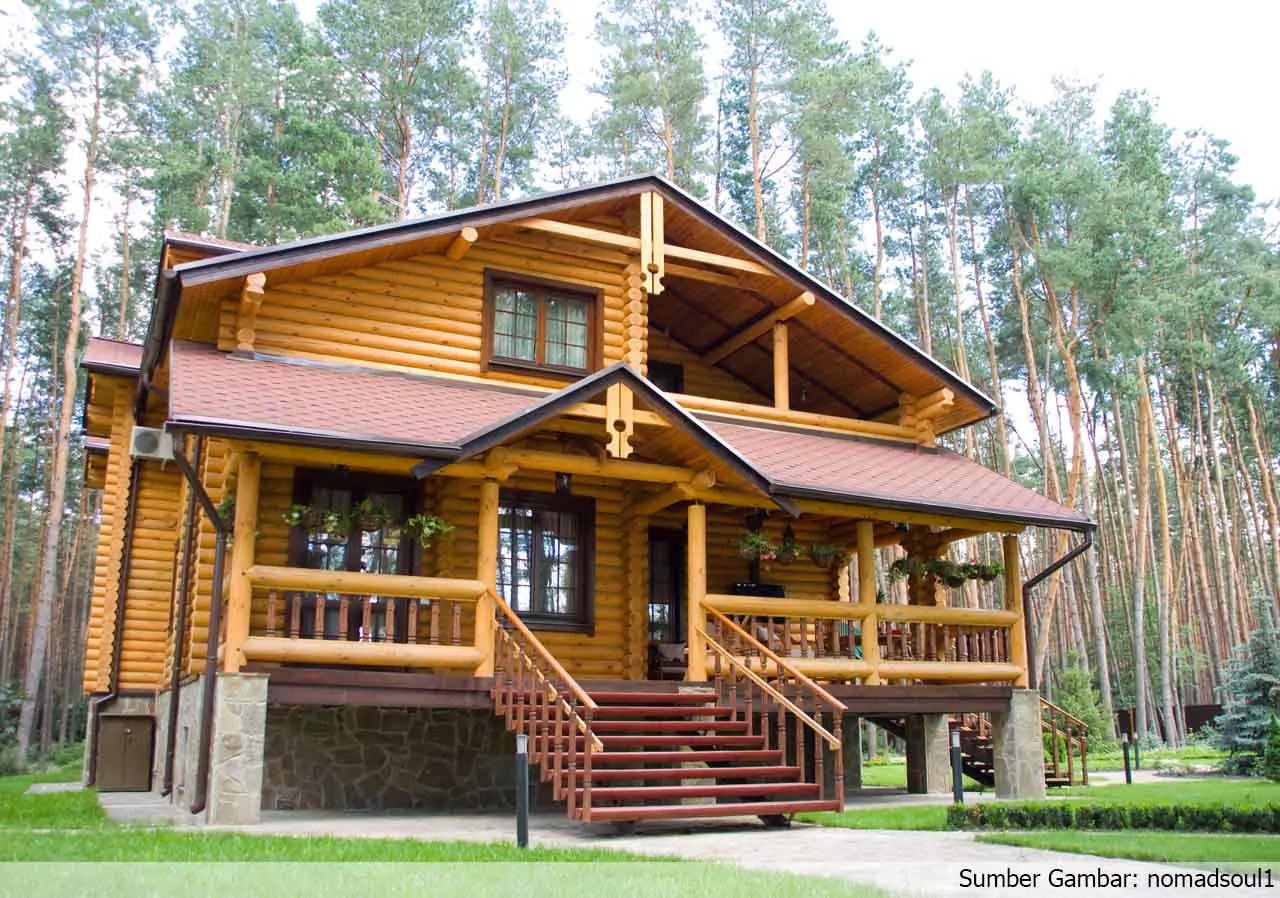 Arsitektur Rumah Dengan Gaya Log Home