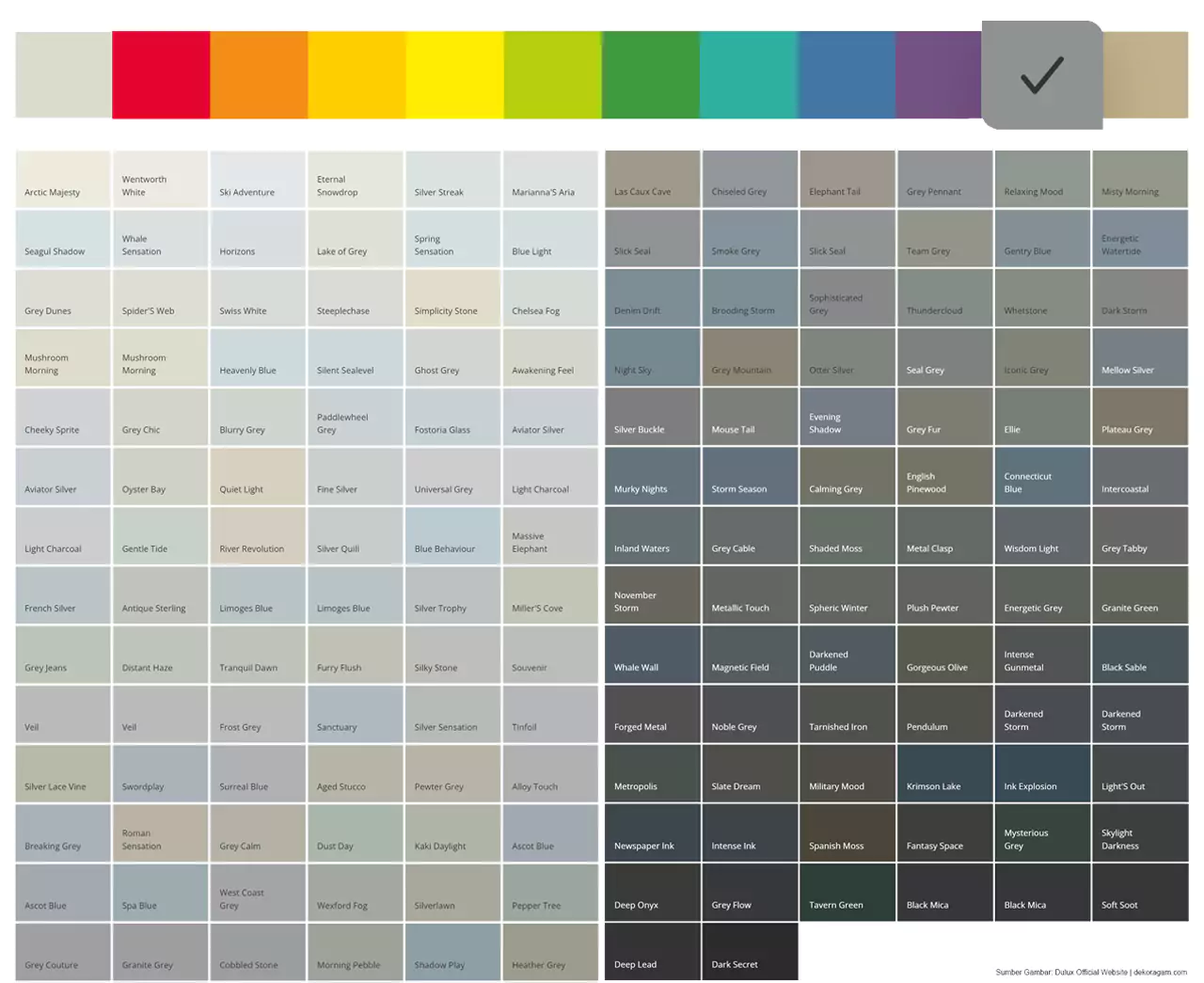 Katalog Warna Cool Neutral Cat Dulux Catylac Interior