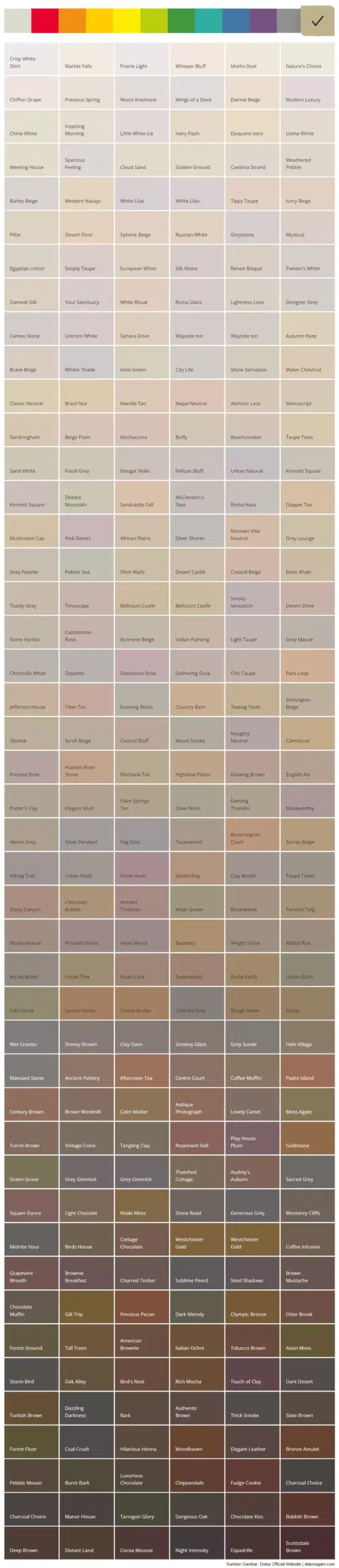 Katalog Warna Warm Neutral Cat Dulux Catylac Exterior