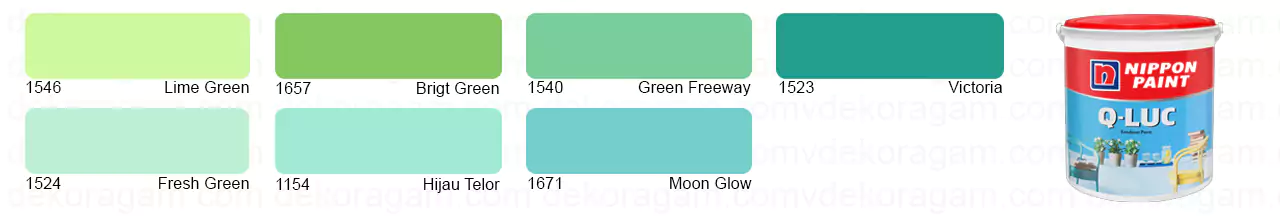 Cat Nippon Paint Q Luc Warna Hijau