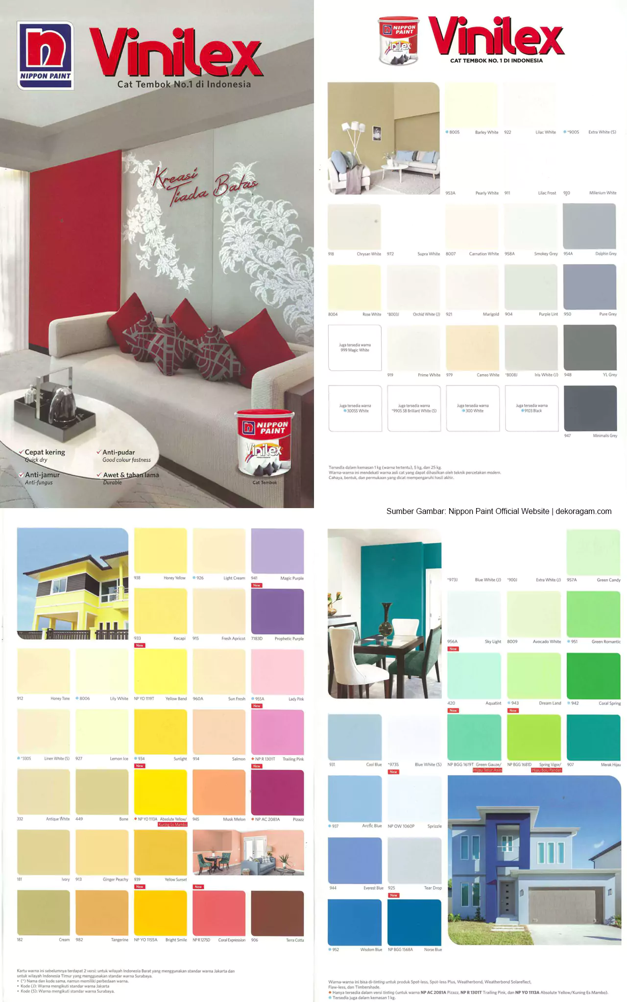 Katalog Warna Cat Interior Nippon Paint Vinilex