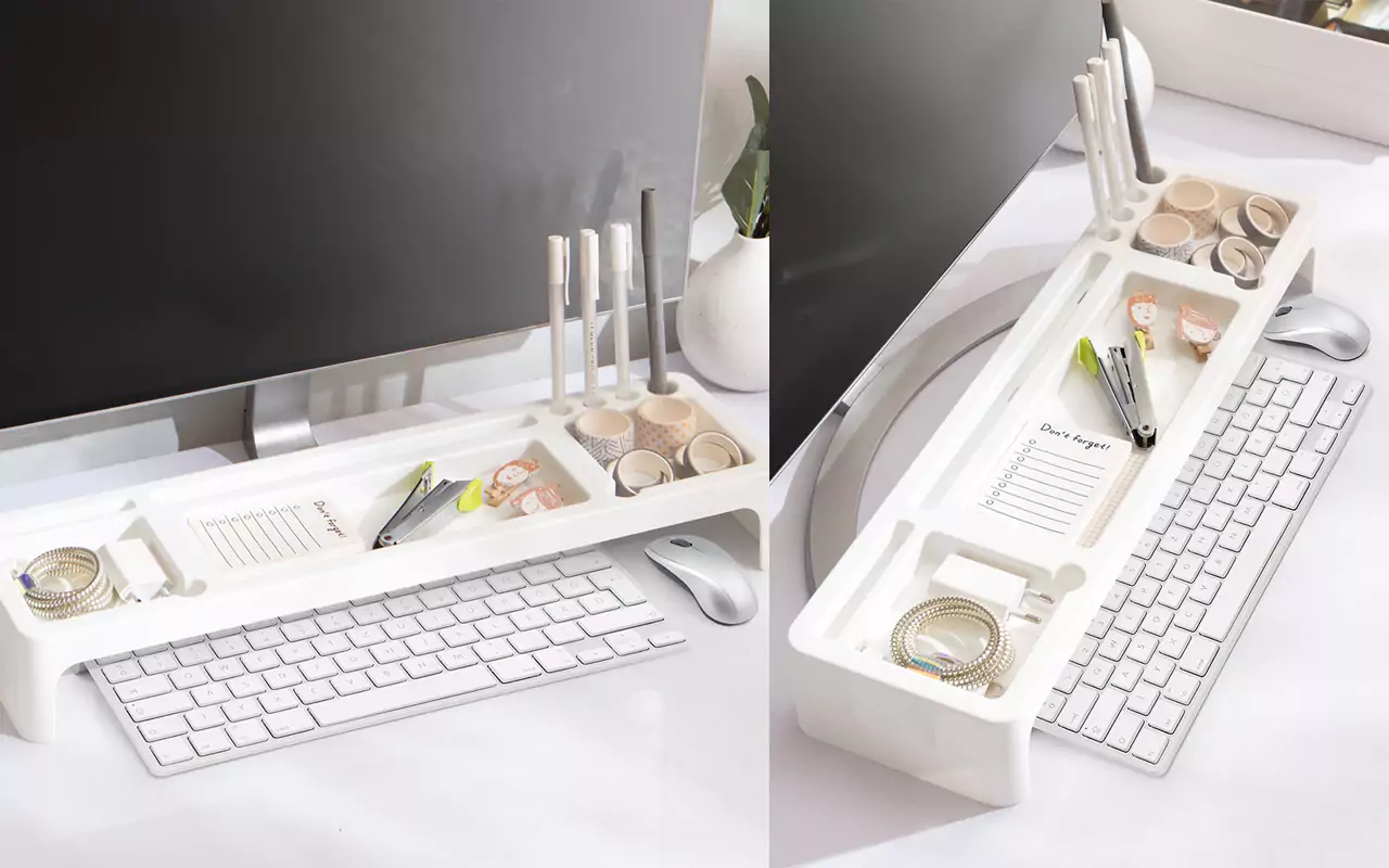 Kotak Penyimpanan Bawah Monitor Desk Organizer