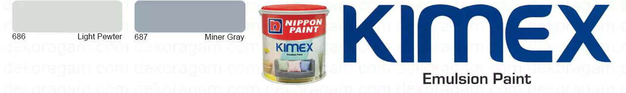 Cat Nippon Paint Kimex Warna Abu Grey