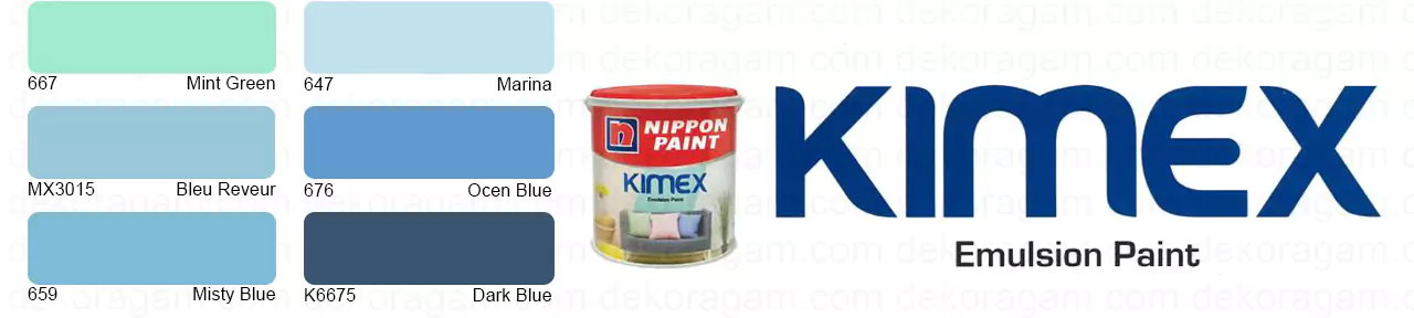 Cat Nippon Paint Kimex Warna Biru