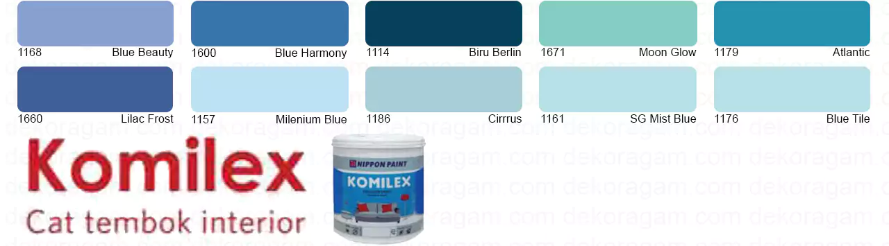 Cat Nippon Paint Komilex Warna Biru