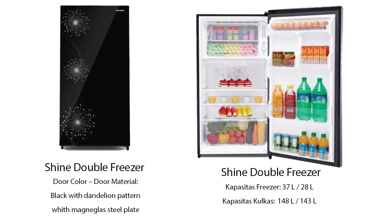 Kulkas Sharp 1 Pintu Shine Double Freezer