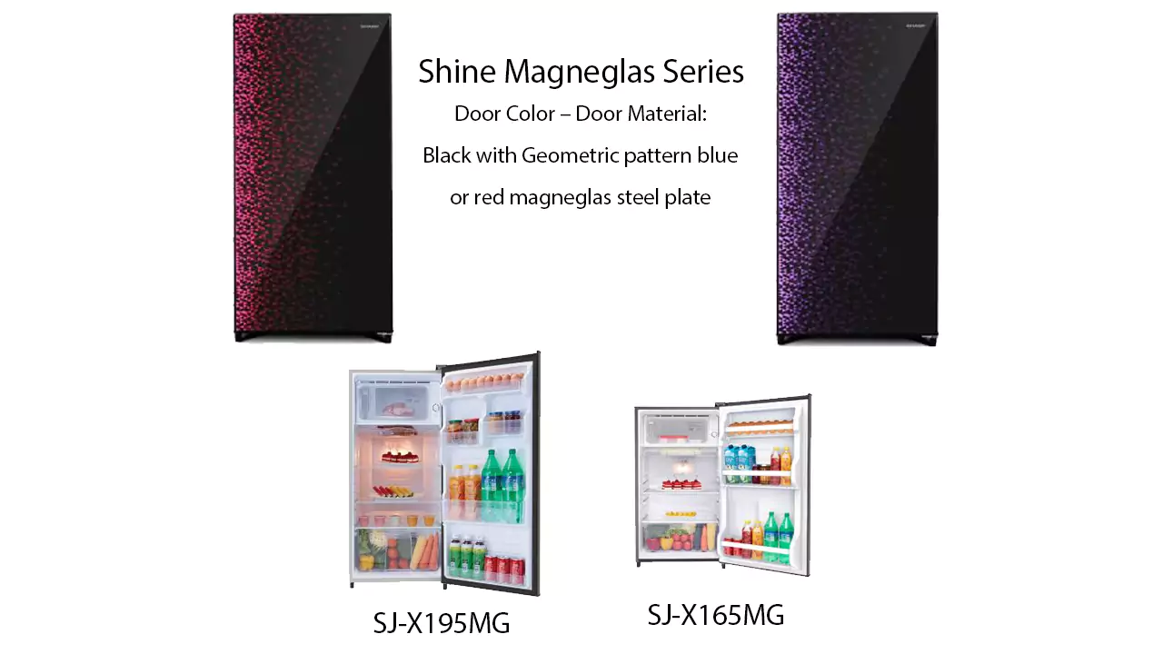 Kulkas Sharp 1 Pintu Shine Magneglas Series