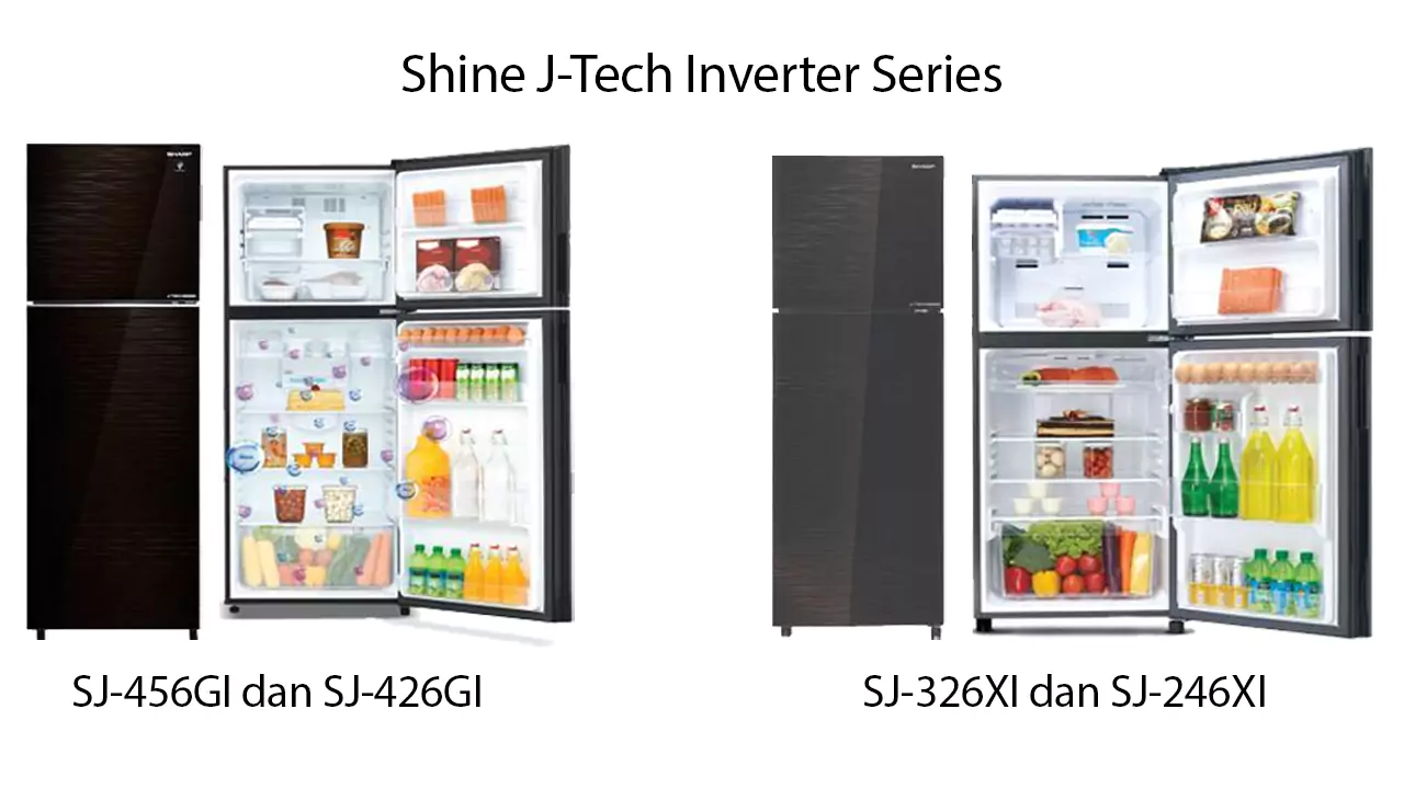 Kulkas Sharp 2 Pintu Shine J Tech Inverter Series