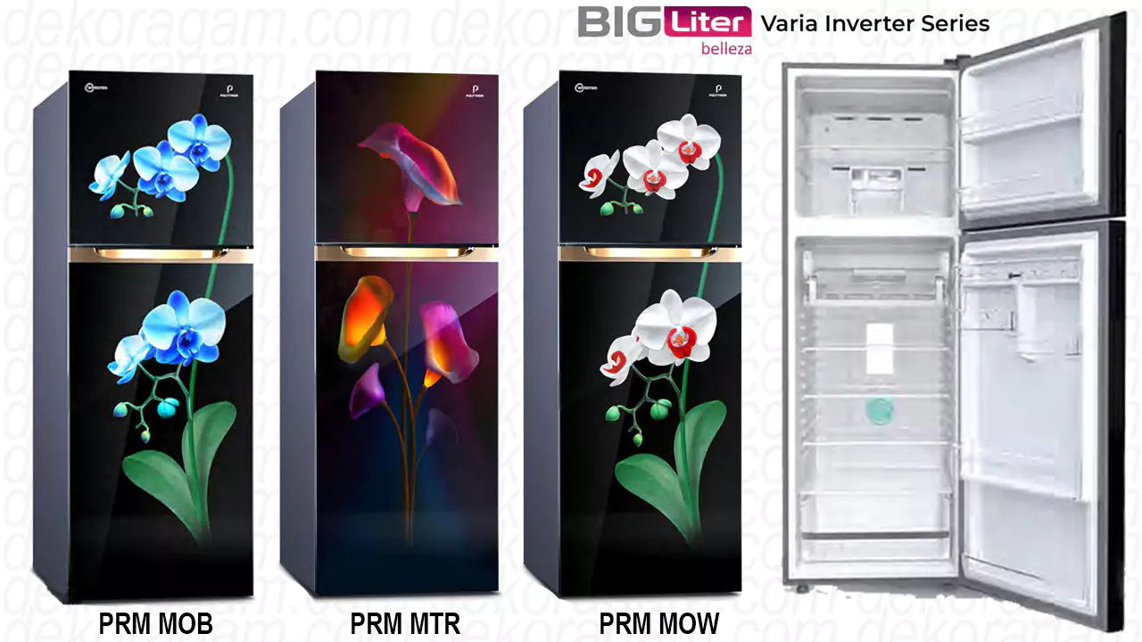 Kulkas Polytron 2 Pintu Big Liter Belleza Varia Inverter Series