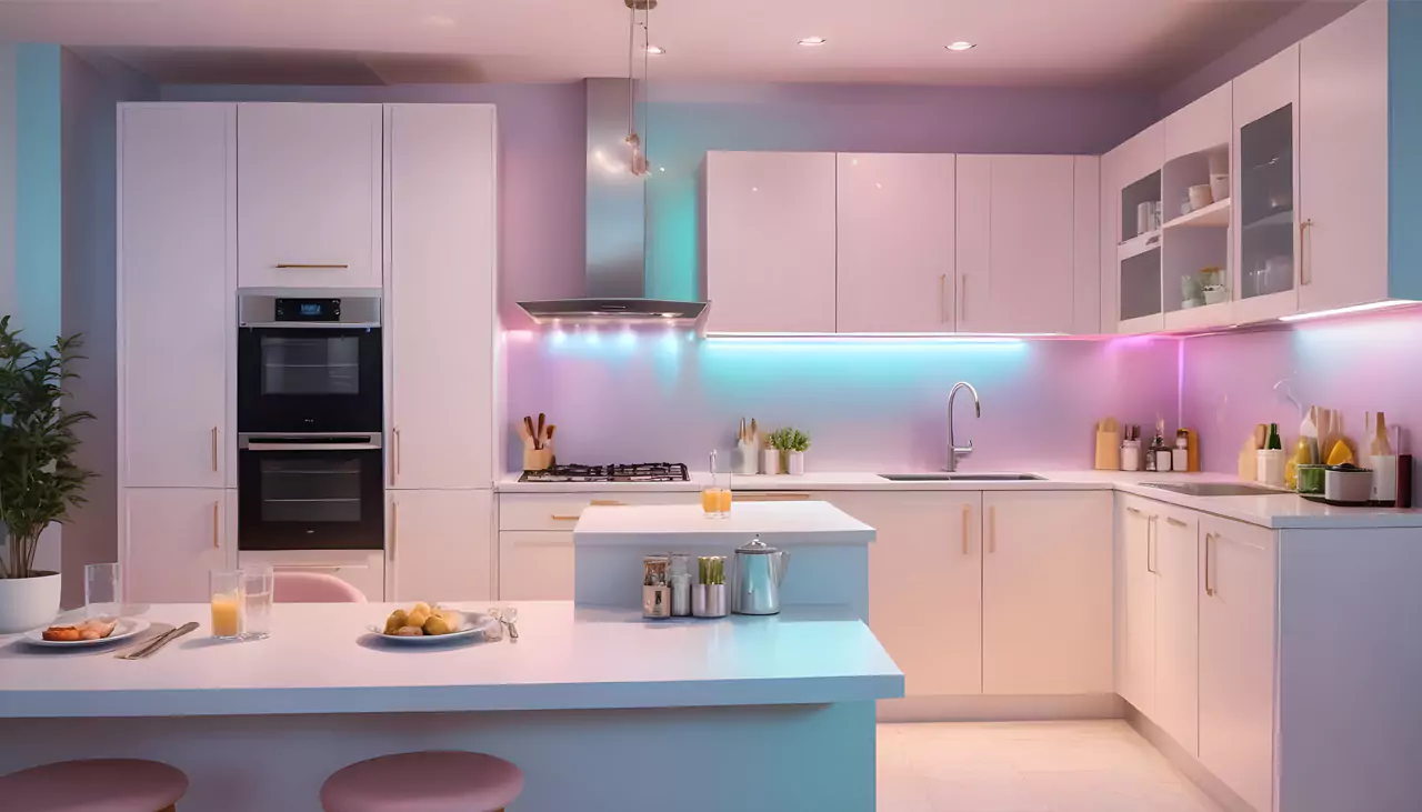 Dapur Kecil Warna Lavender