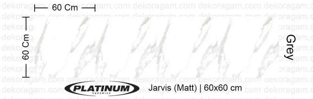 Platinum Ceramics Motif Jarvis Matt Warna Grey 60x60 Cm