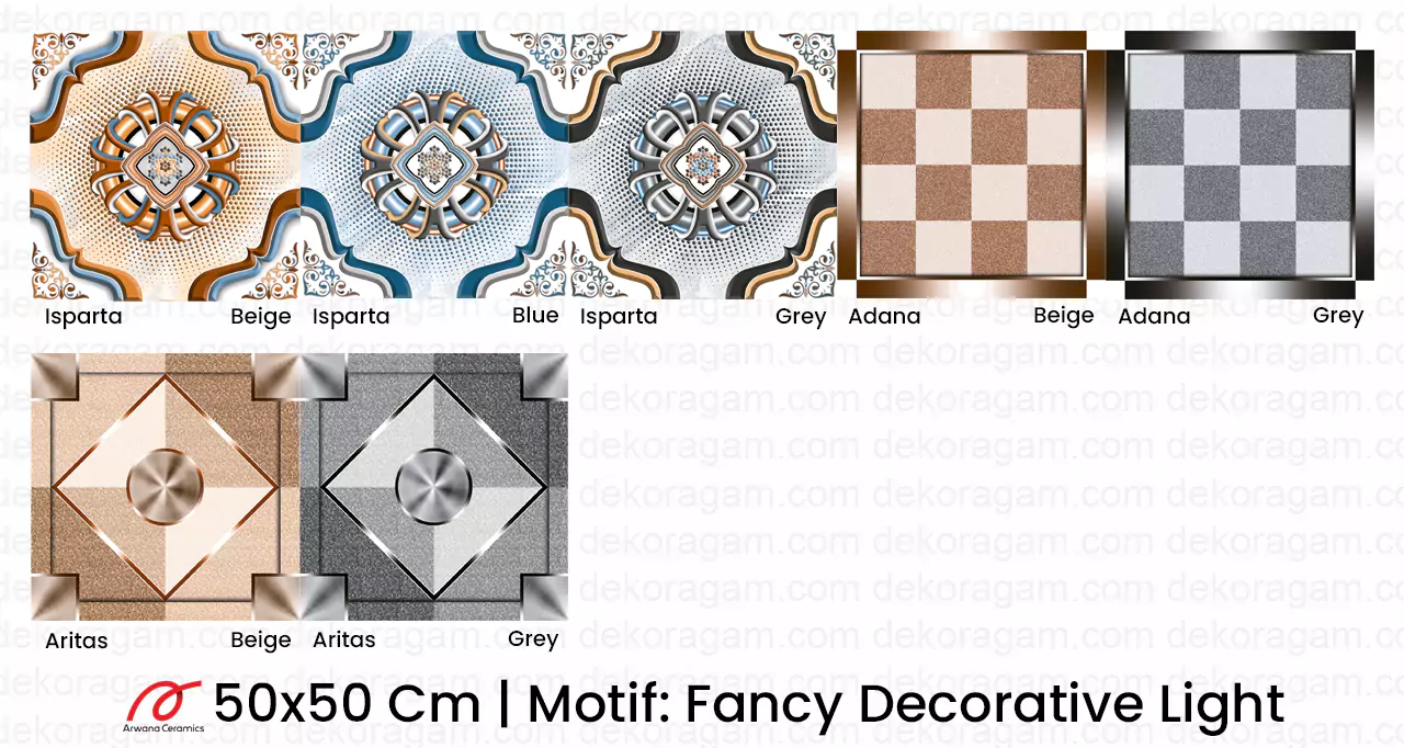 Katalog Keramik Arwana 40x40 Motif Fancy Decorative Light