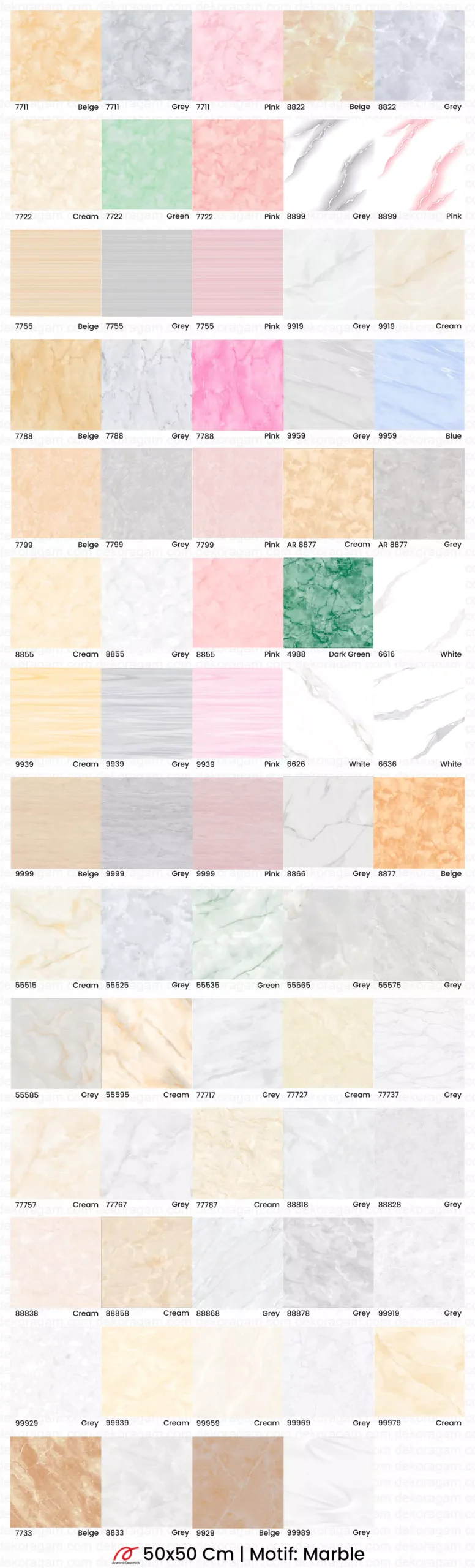 Katalog Keramik Arwana 40x40 Motif Marble