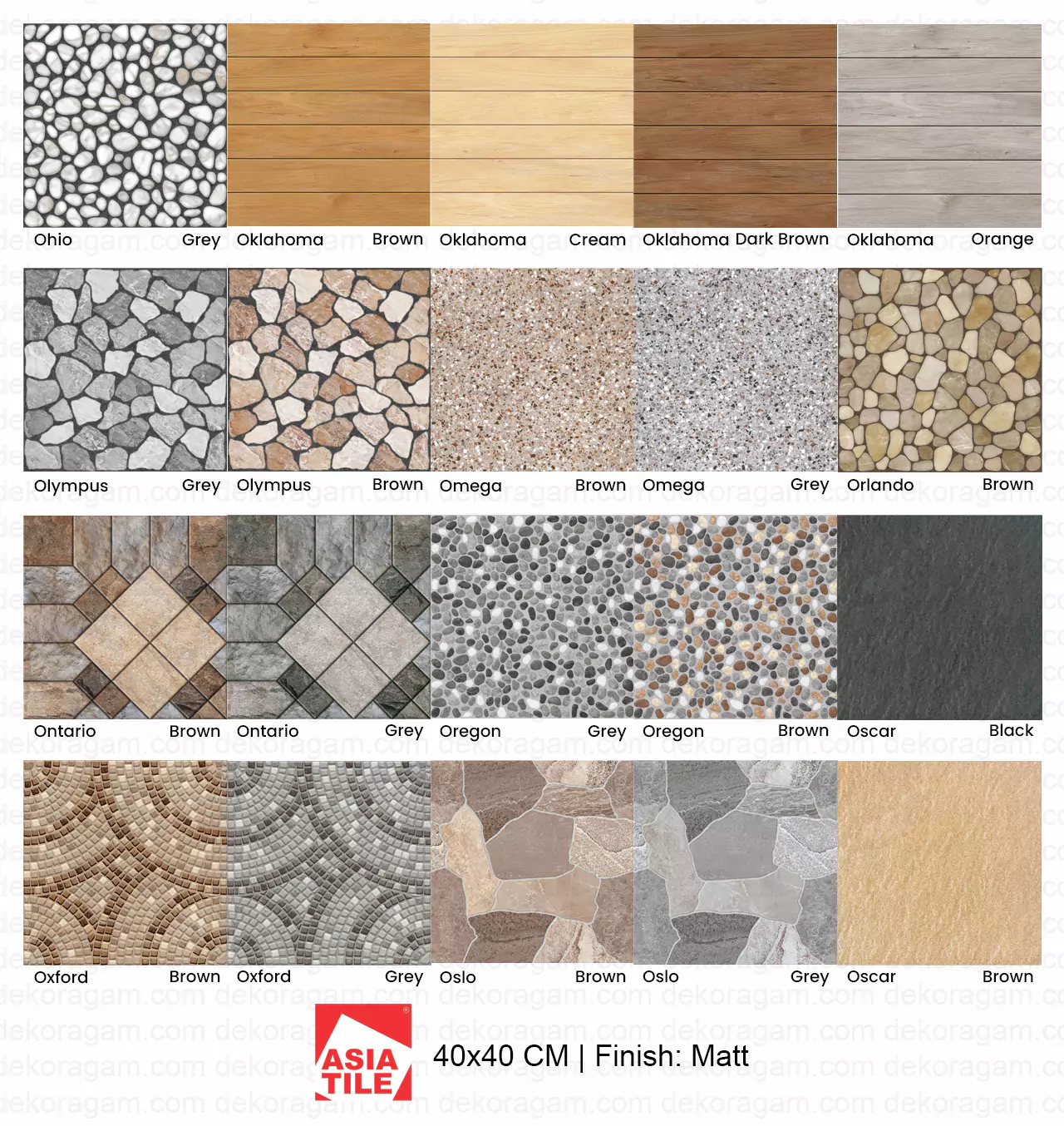 Katalog Keramik Asia Tile 40x40 Finish Matt