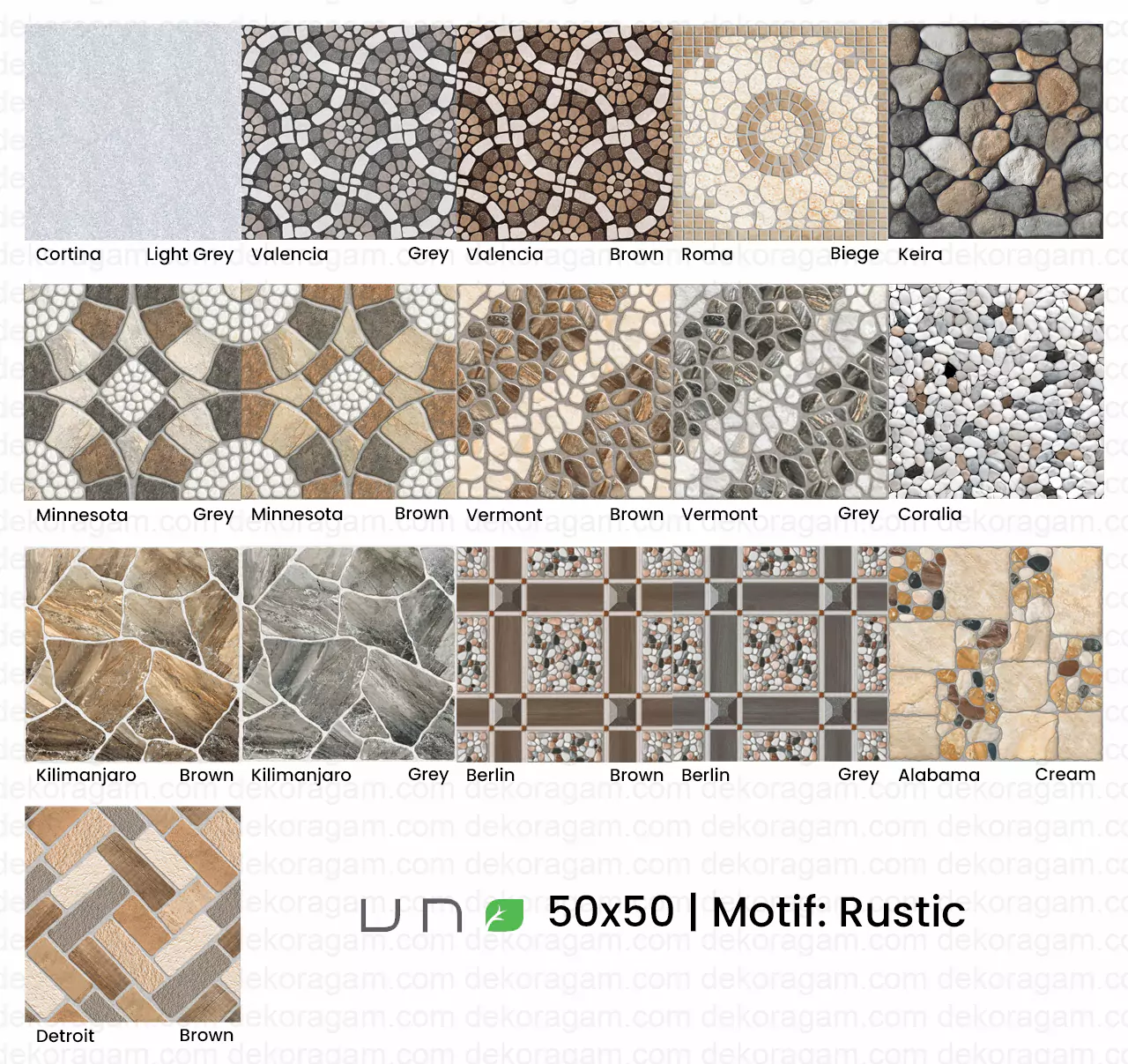 Katalog Keramik Uno 50x50 Motif Rustic