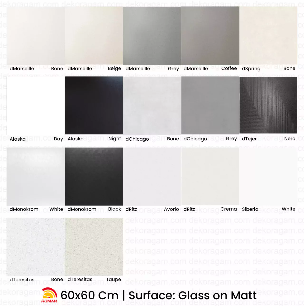 Katalog Granit Roman 60x60 Surface Glass On Matt