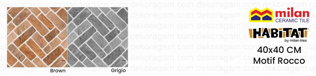 Katalog Keramik Milan Habitat 40x40 Motif Rocco