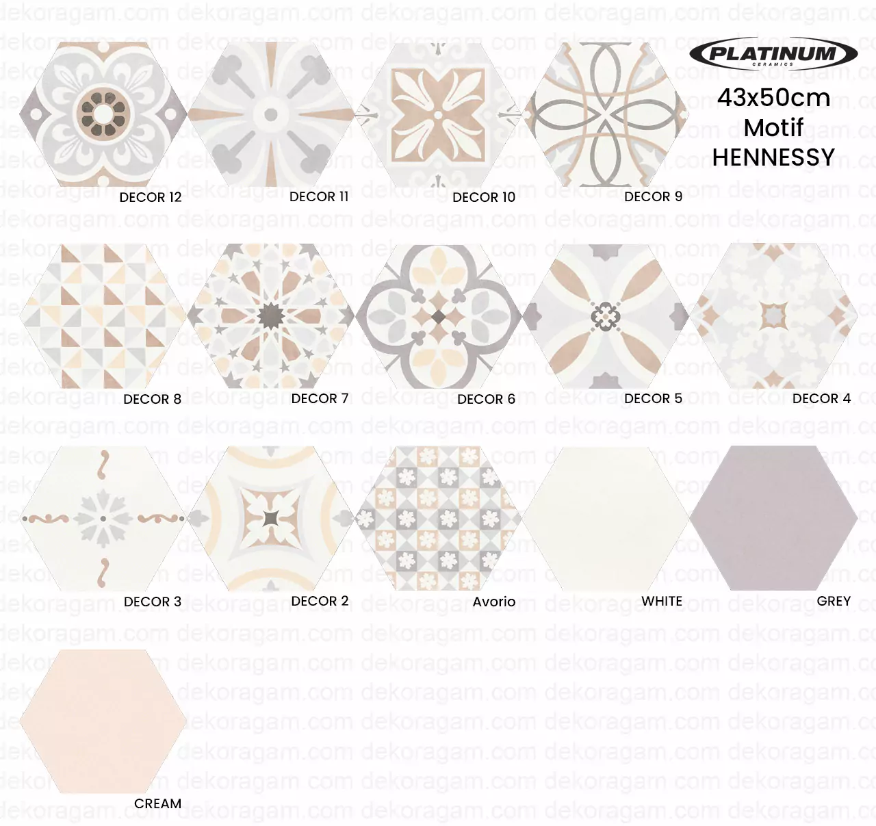 Katalog Keramik Platinum 43x50 Motif Hennessy