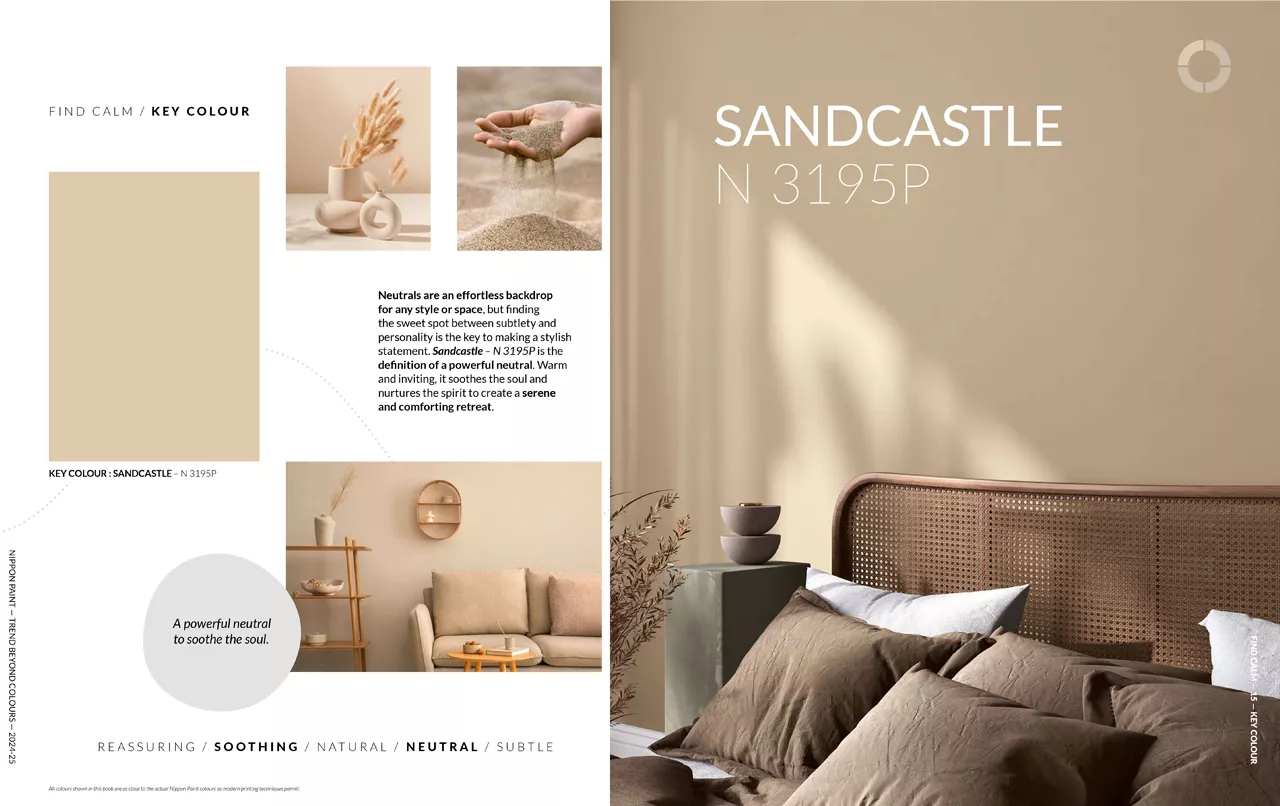 Contoh ide interior rumah warna coklat sandcastle nippon paint