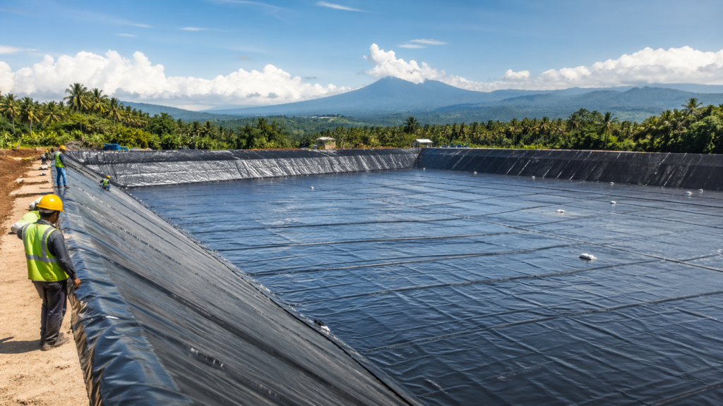 Construction site geomembrane